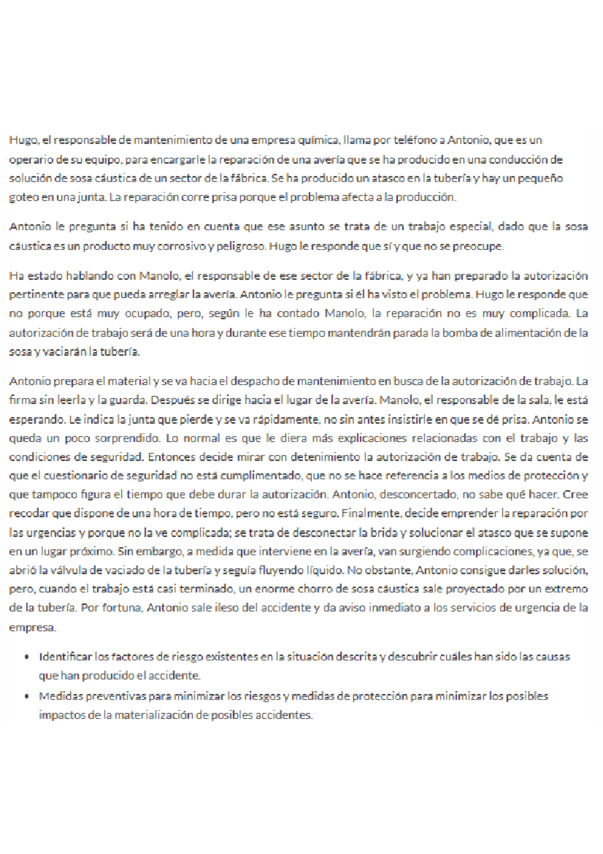 Asignatura 3: Análisis de Riesgos y Seguridad en el Trabajo - Studocu