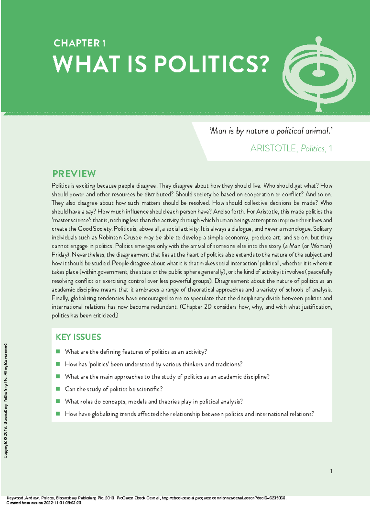 Chapter 1: Understanding Politics - Key Concepts and Theories (POL101 ...
