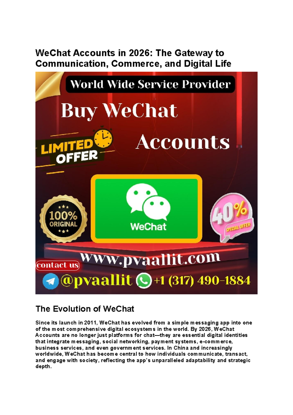 WeChat Accounts in 2026: A Secure Gateway to Digital Life - Studocu