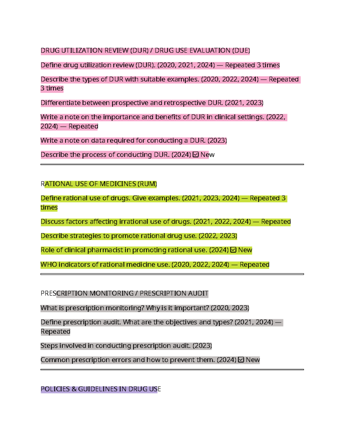 DRUG UTILIZATION REVIEW (DUR) & RATIONAL USE OF MEDICINES (RUM) Guide ...