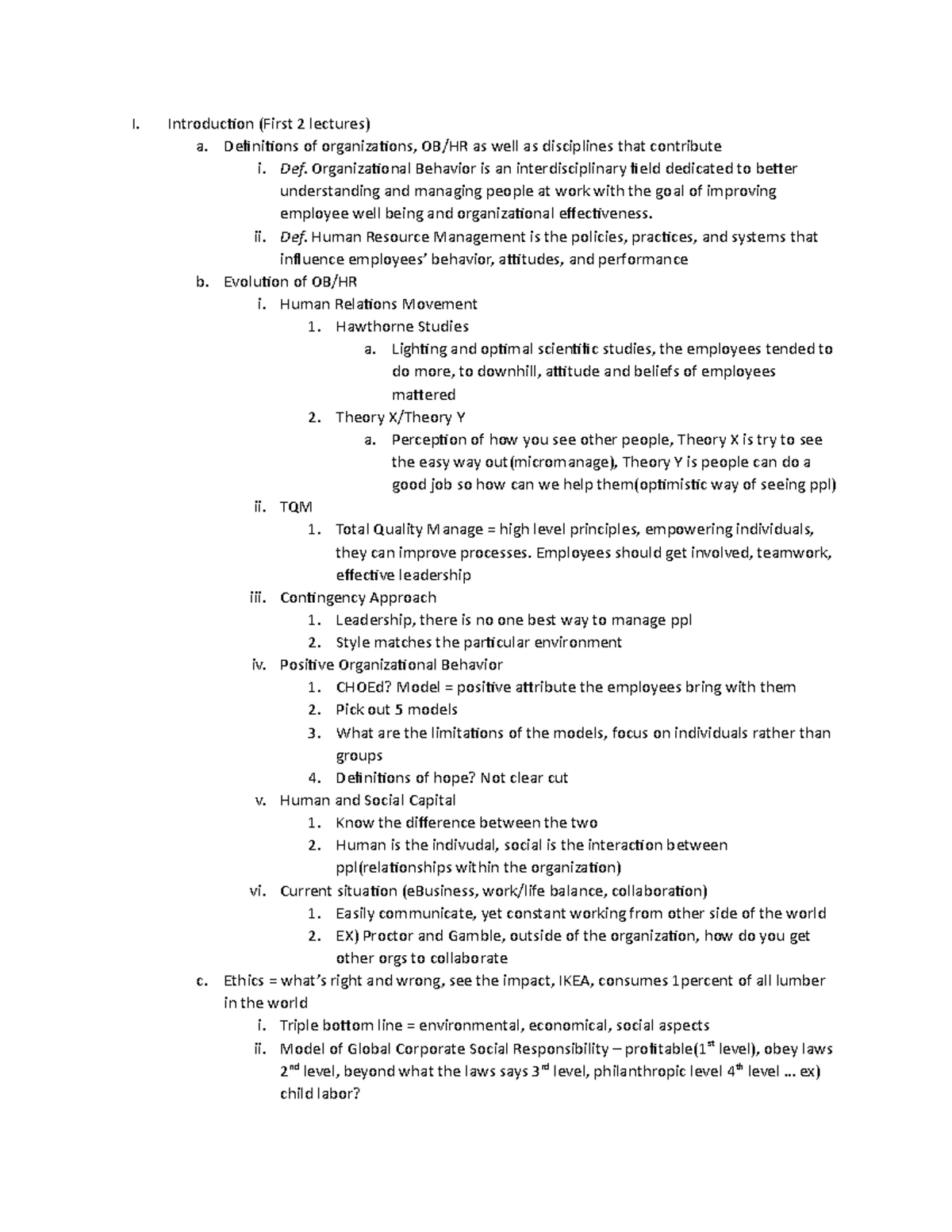 BUSMHR 3200 Exam 1 Notes: Key Concepts and Study Guide - BUSMHR 3200 ...