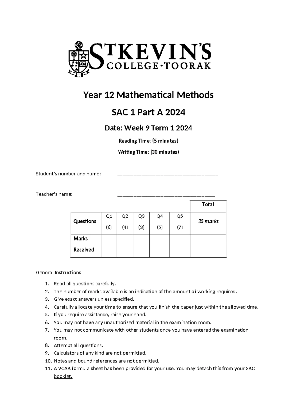 U3 AOS1 Chemistry SAC 1 2024 - Comprehensive Exam Guide - Studocu