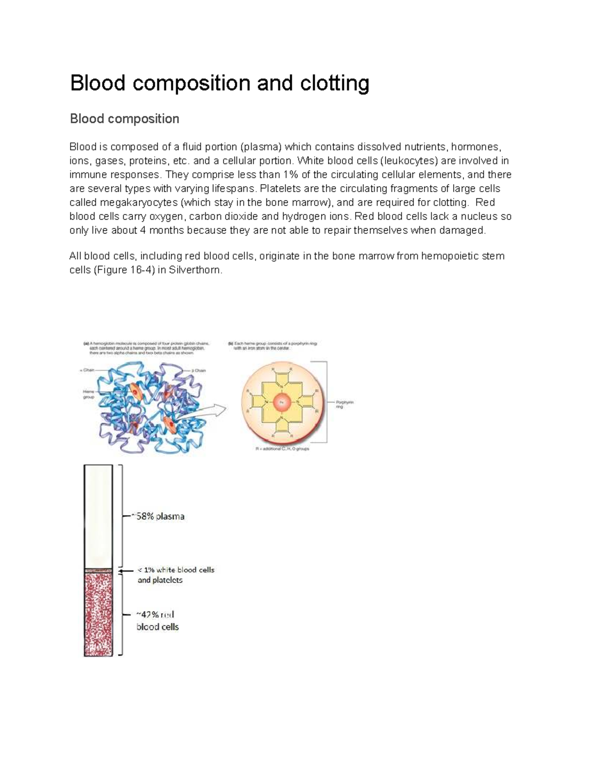 Blood Composition and Clotting: Overview of Hemostasis Mechanisms - Studocu