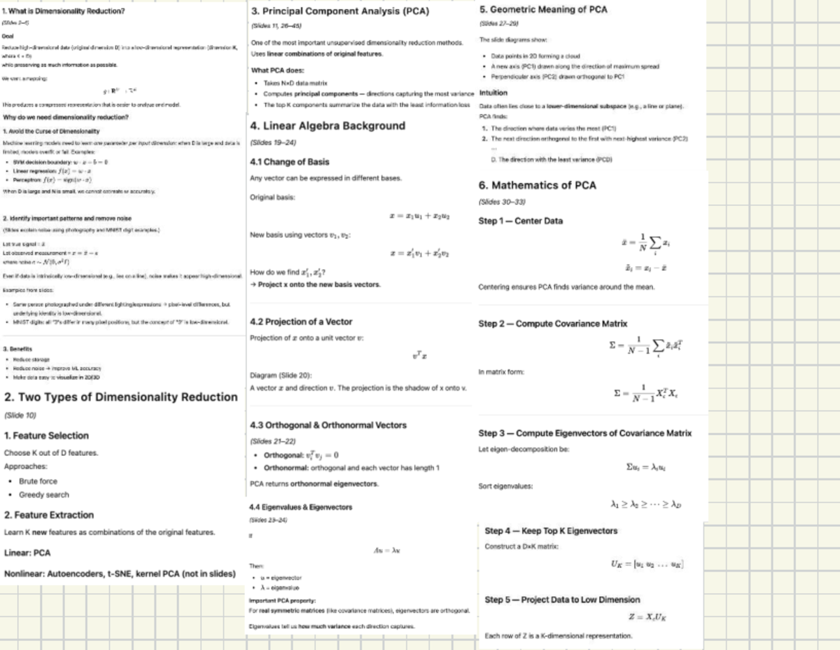Chapter 12: Understanding Dimensionality Reduction & PCA - Studocu