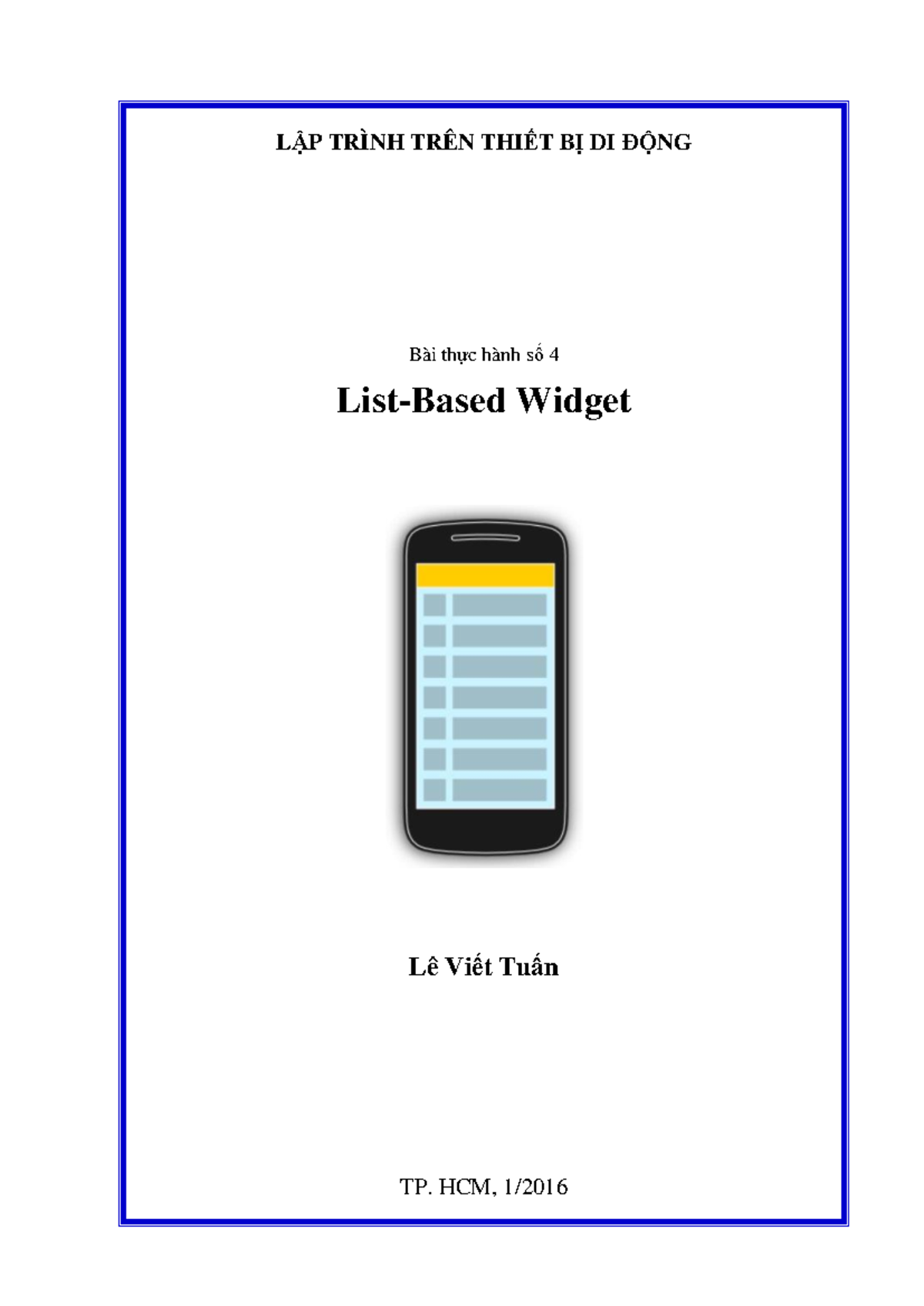 [LT TBDD][HDTH] Thực Hành 04: List-Based Widget trong Lập Trình Di Động ...