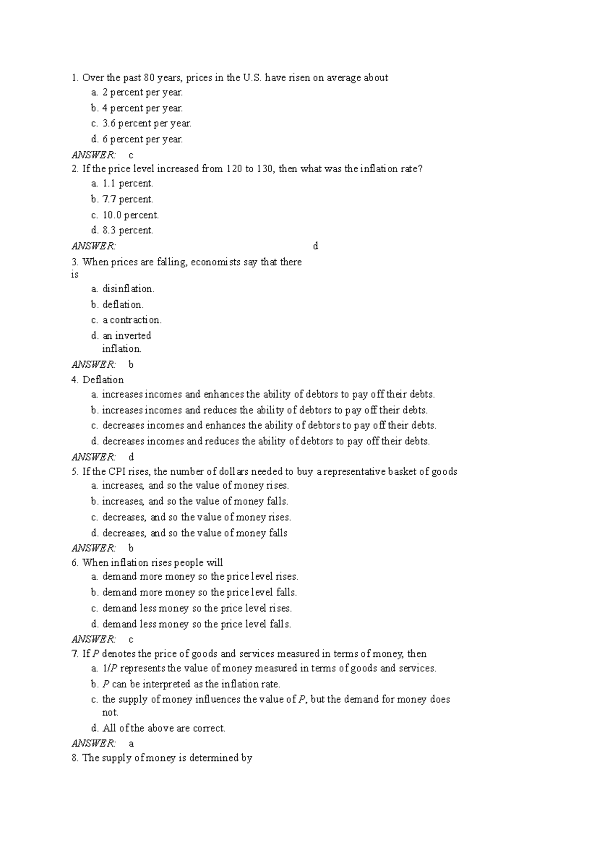 Problem Set-Chp9-money growth and inflation-04-08-2018 - Over the past ...