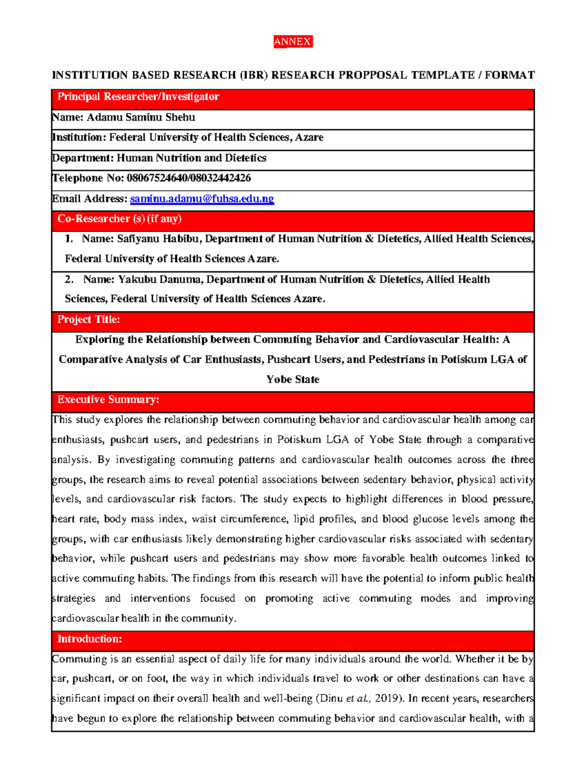 IBR Annexure-1-1q - Institutional Base Research template description ...