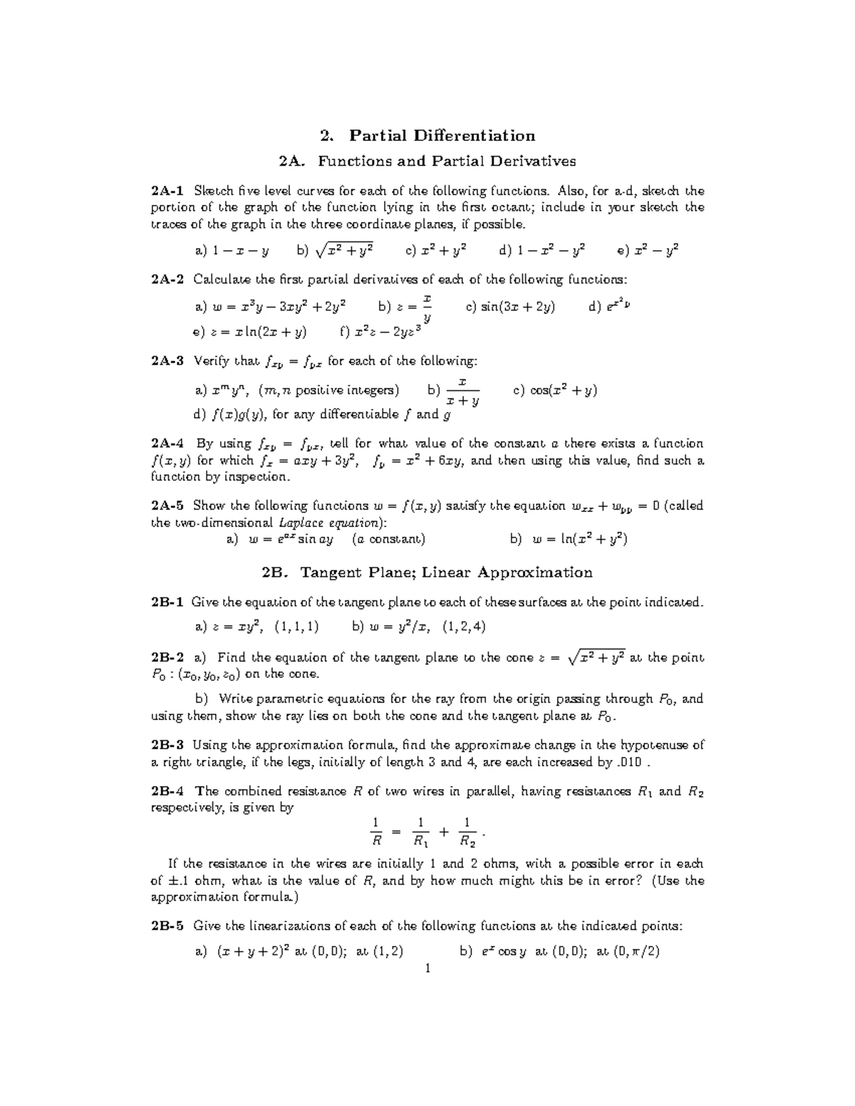 MA2104: Multivariable calculus tutorial 1 exercises and solutions - Studocu