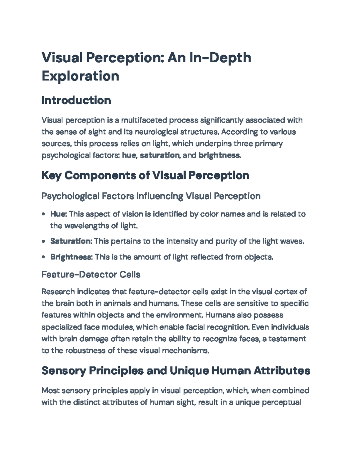 Visual Perception: Essential Psychological Factors and Functions ...