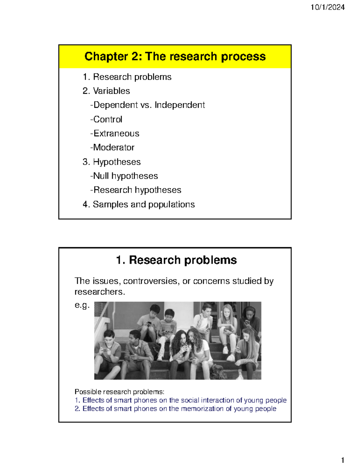 U2 The research process - Chapter 2 : The research process 1. Research ...