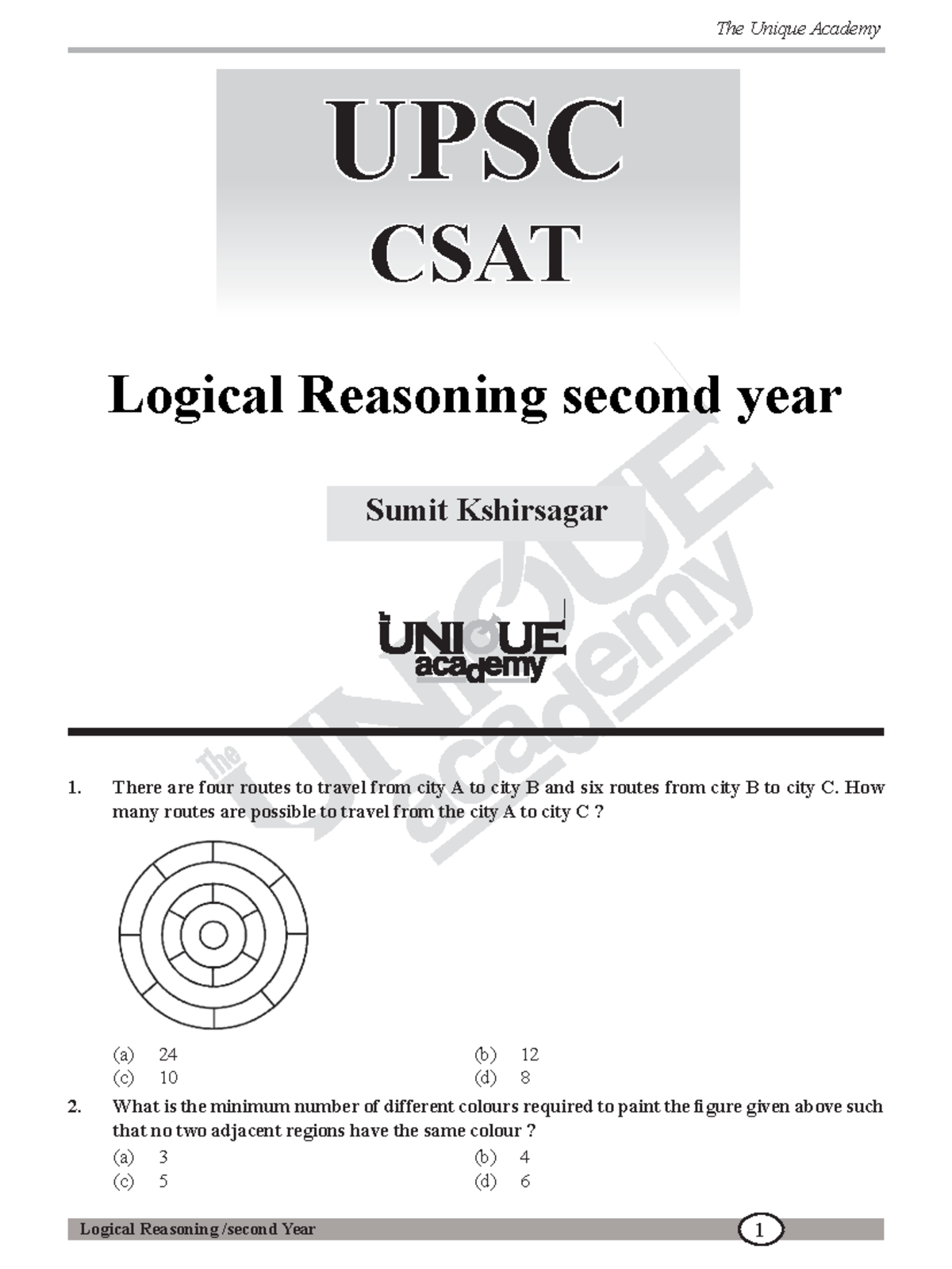 UPSC - CSAT - Final Exam Notes on Logical Reasoning for 2nd Year - Studocu