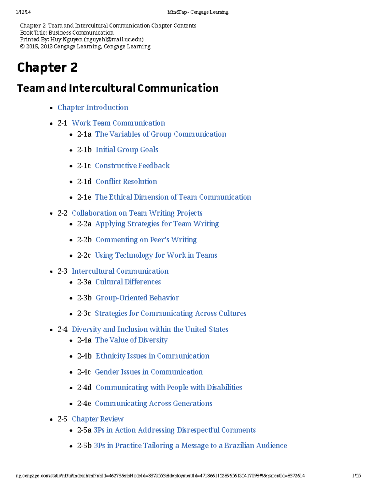 Chapter 2 - Chapter 2 : Team and Intercultural Communication Chapter ...