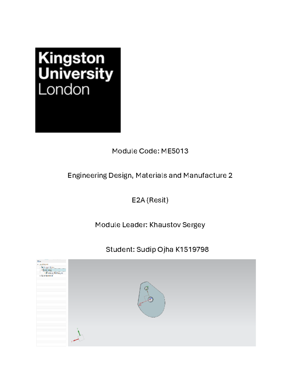 Module Code ME5013 Engineering Design - LG0106 - Module Code: ME ...