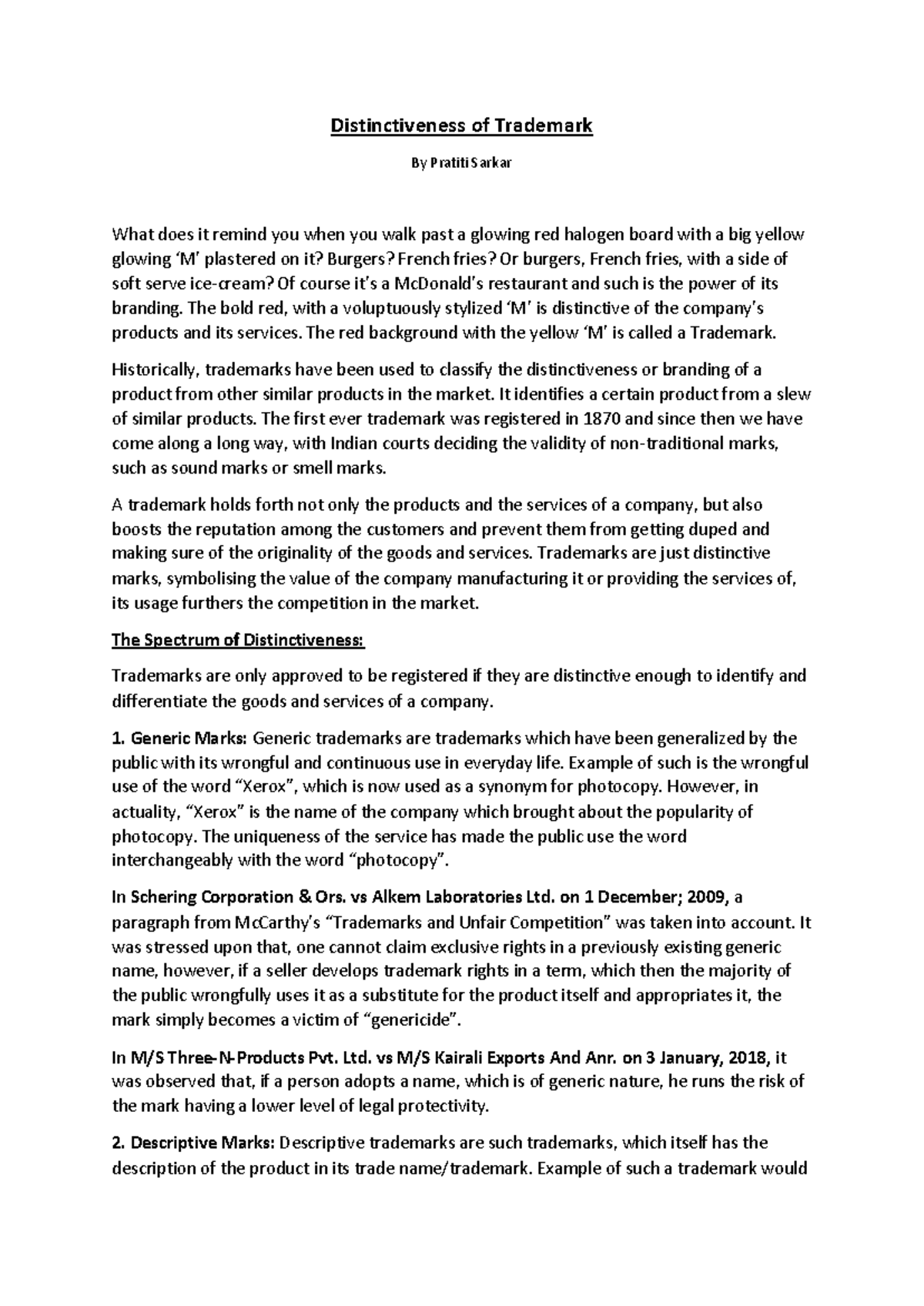 Distinctiveness of Trademark: Understanding Its Importance and Types ...