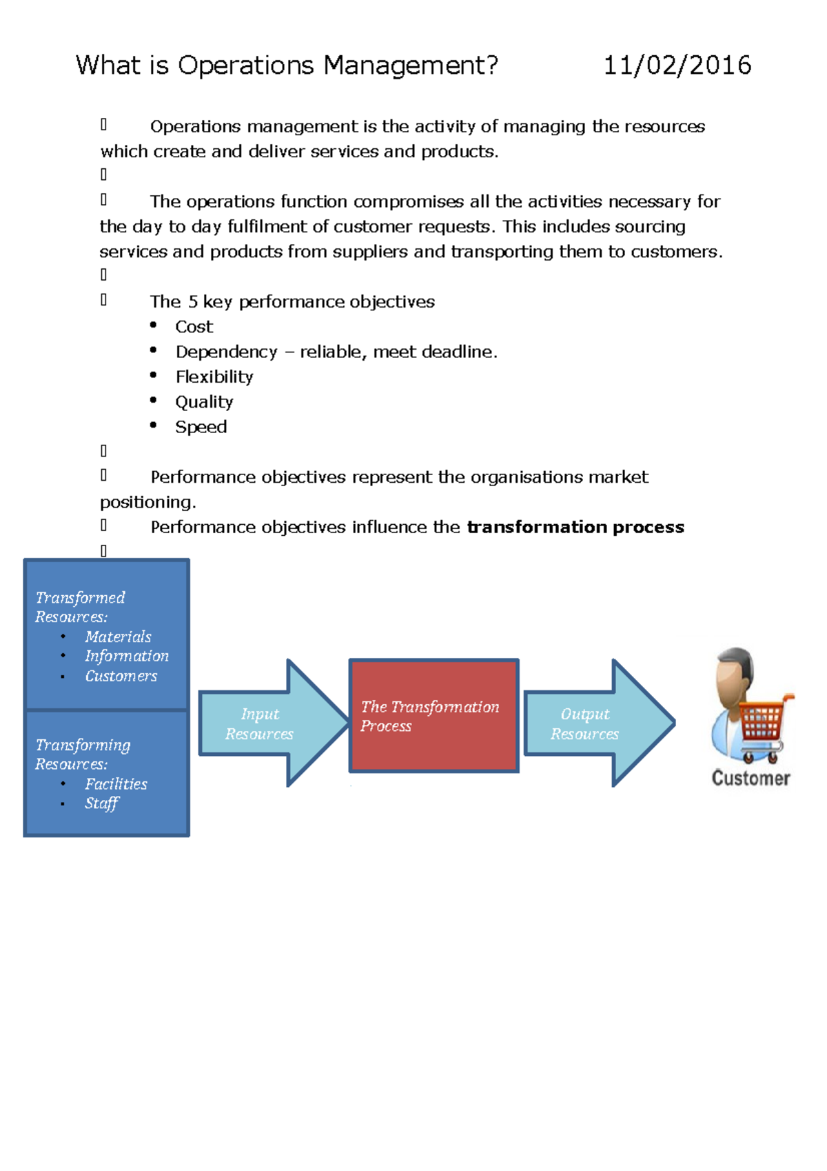 OM - What is Operations Management? 11/02/2016 Operations management is ...