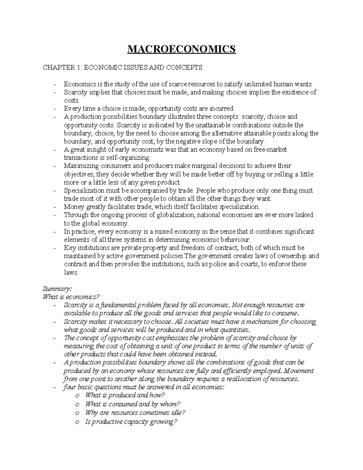 Macroeconomics 2023: Midterm 1 Notes from Ragan Textbook and Lectures ...