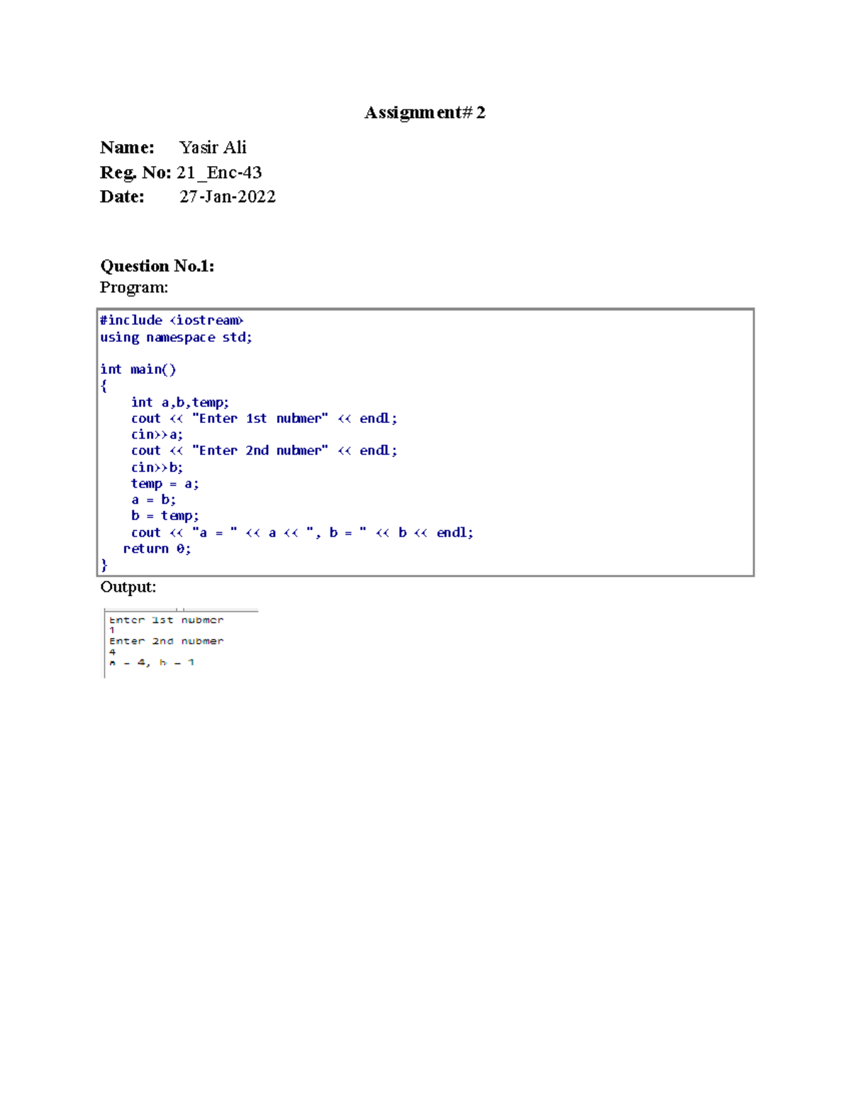 Assignment #2: Introduction to Programming Languages Solutions - Studocu