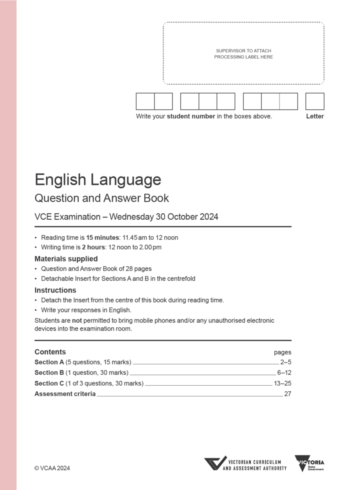2024 English Language Final Exam Study Guide - Studocu