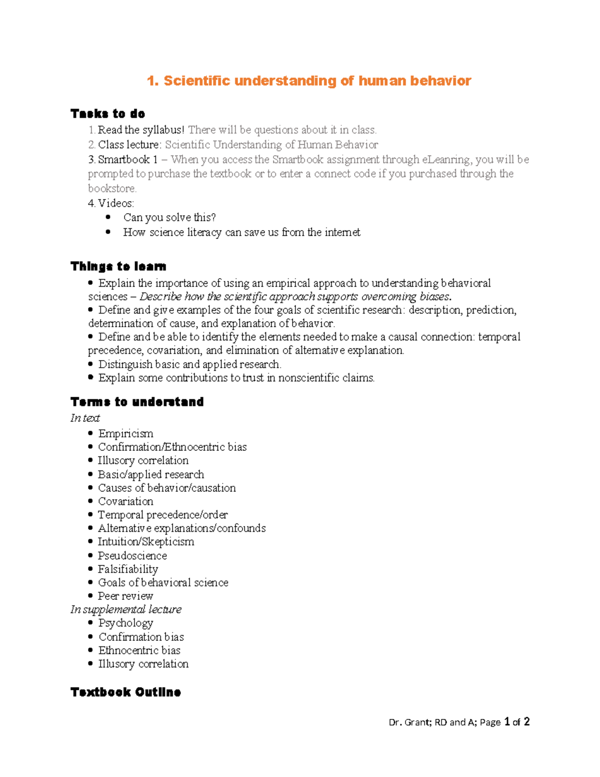 1. PSY 101: Scientific Understanding of Behavior Study Guide - Studocu