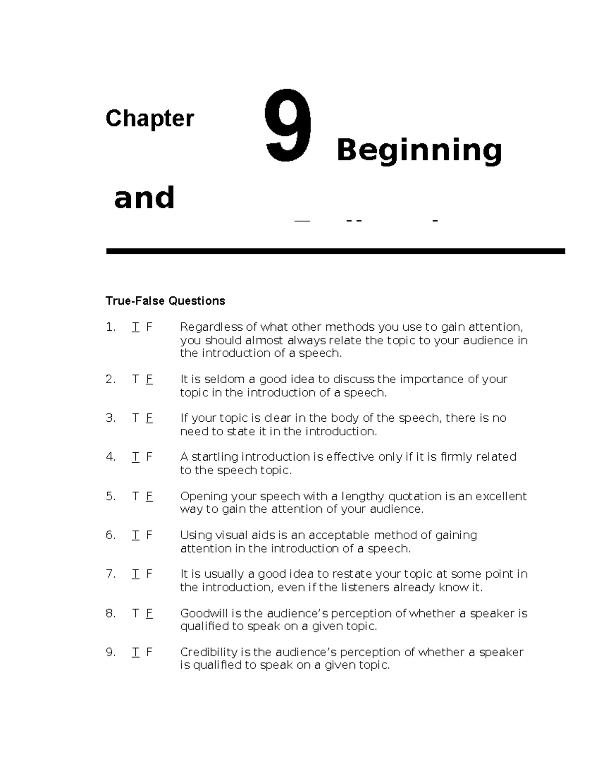 Chpt 7 Supporting Your Ideas: Key Concepts and Test Questions - Studocu