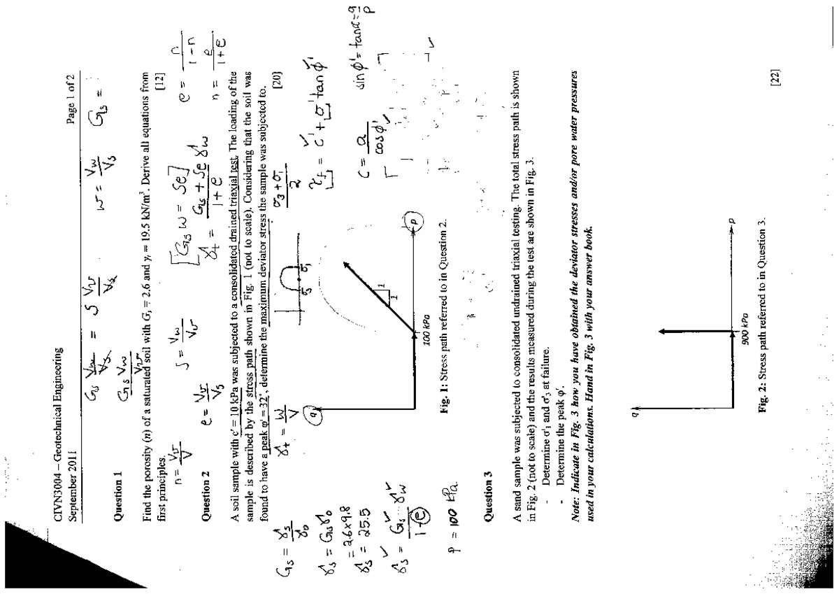 CIVN3004 Geotechnical Engineering I Final Exam Guide (June 2023) - Studocu