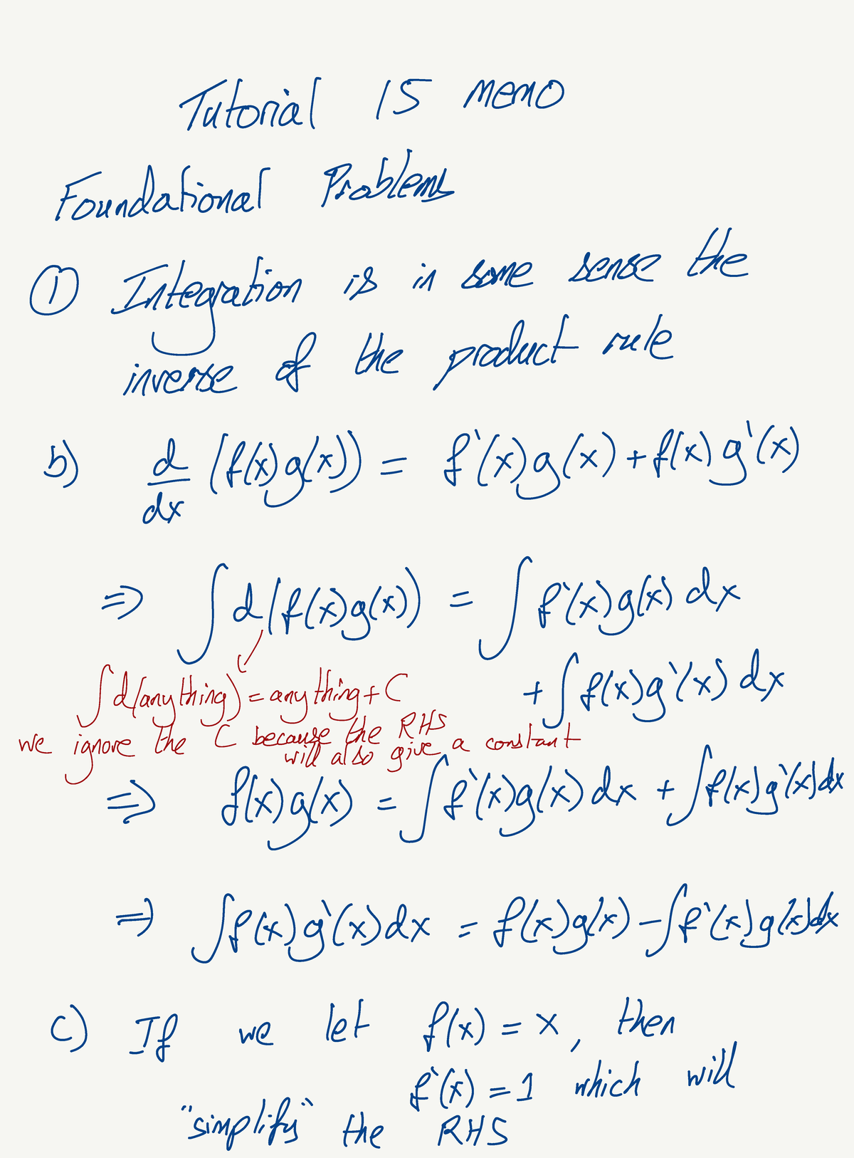 Tutorial 15 Solutions: Integration Techniques and Problems - Studocu