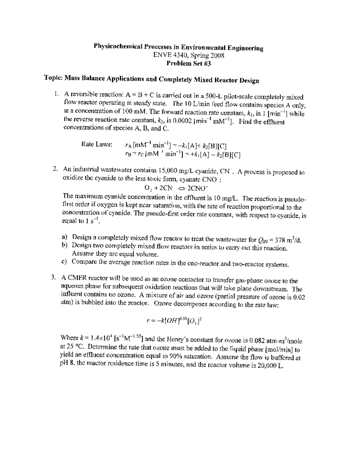 434HW5 09 - homework - Physicochemical Processes in Environmental ...