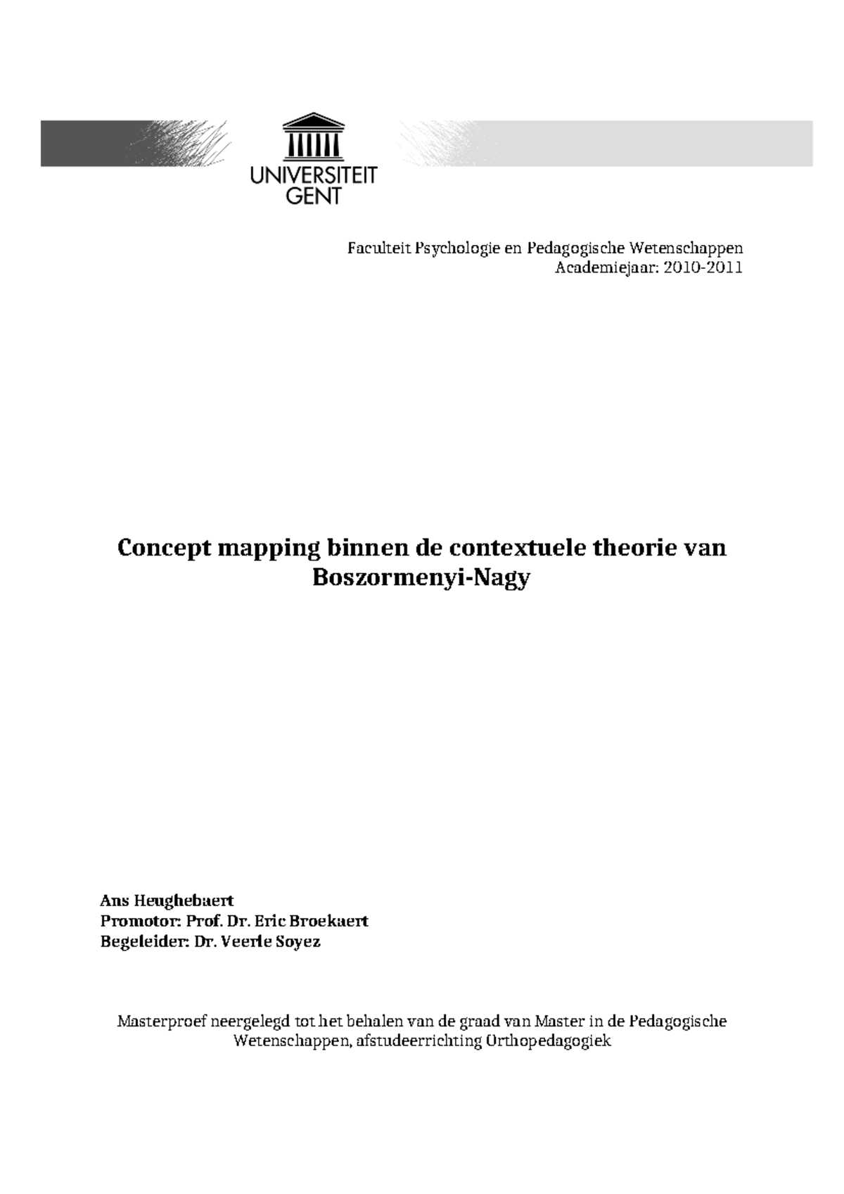 Masterproef: Concept Mapping binnen de Contextuele Theorie ...