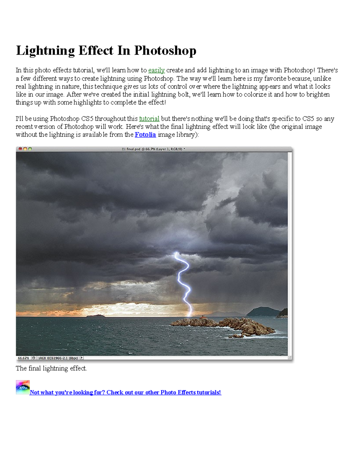 Creating Lightning Effects in Photoshop: A Step-by-Step Guide - Studocu
