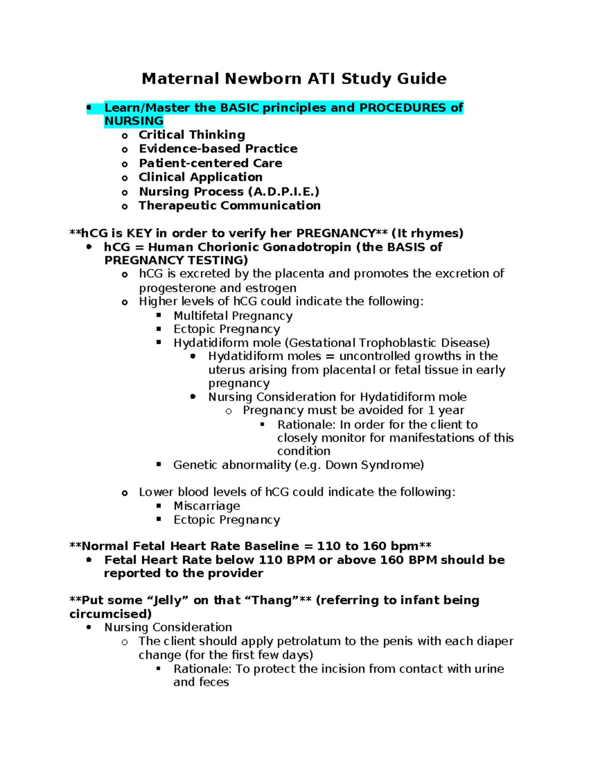Maternal Newborn ATI Study Guide 2023: Key Concepts & Nursing Care ...
