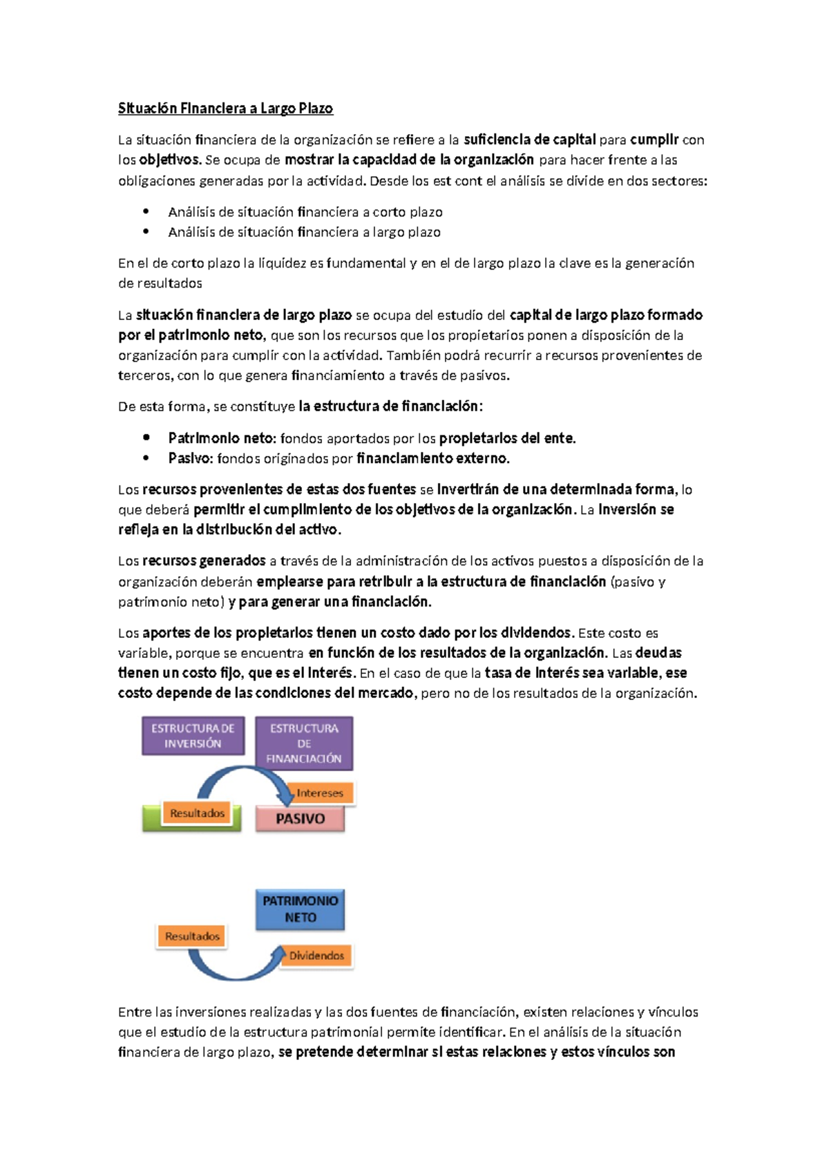 Análisis de la Situación Financiera a Largo Plazo - Contabilidad 2P ...