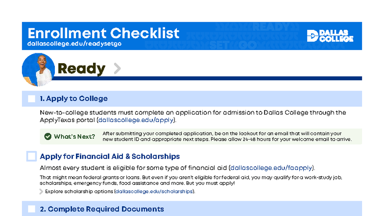 Dallas College Enrollment Checklist: Steps to Get Started - Studocu