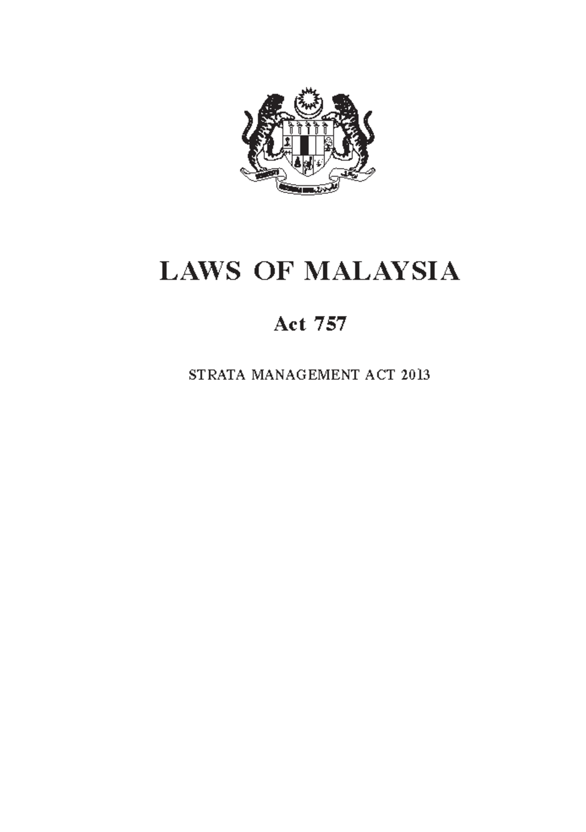 Strata Management Act 2013 (Act 757): Comprehensive Overview and ...