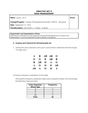 MMW Practice set 6 page 47 - Mathematics for the modern world - near ...
