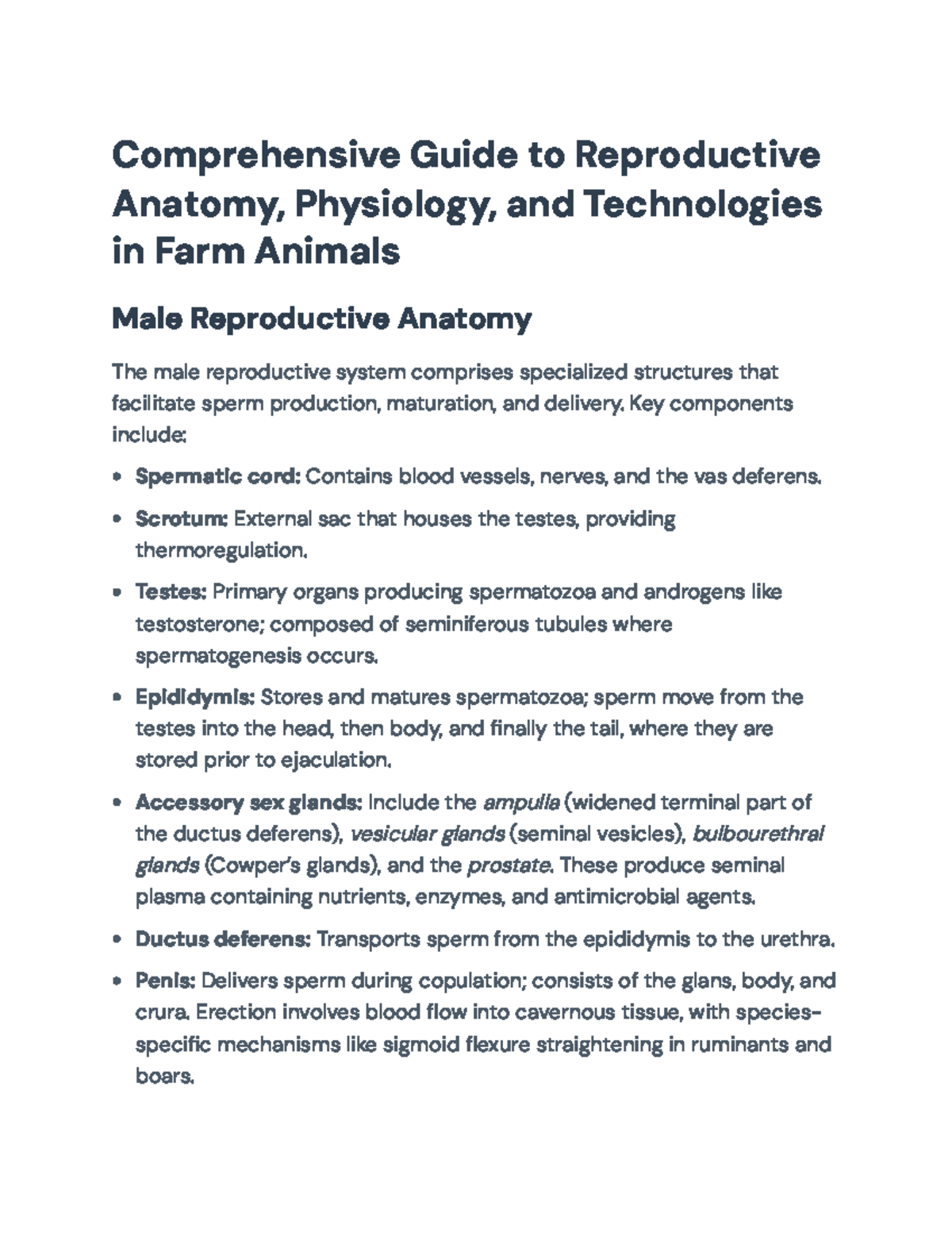 Comprehensive Overview of Reproductive Anatomy & Technologies in Farm ...