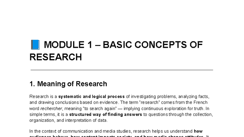 RM Notes: Module 1 - Basic Concepts of Research and Data Analysis ...