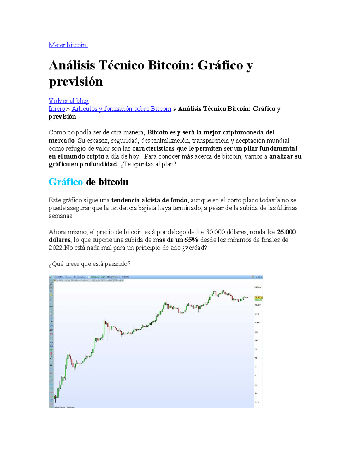 Análisis Técnico BTC: Gráfico y Proyección de Precios - Studocu