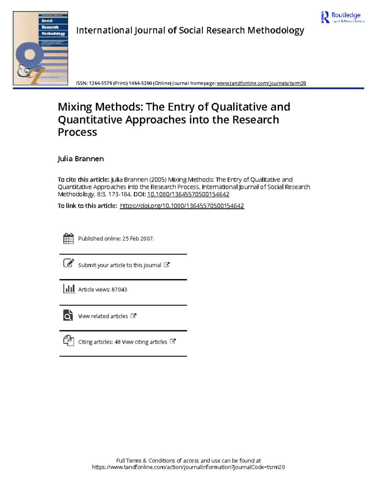 Mixing Methods: Qualitative & Quantitative Approaches in Research - Studocu