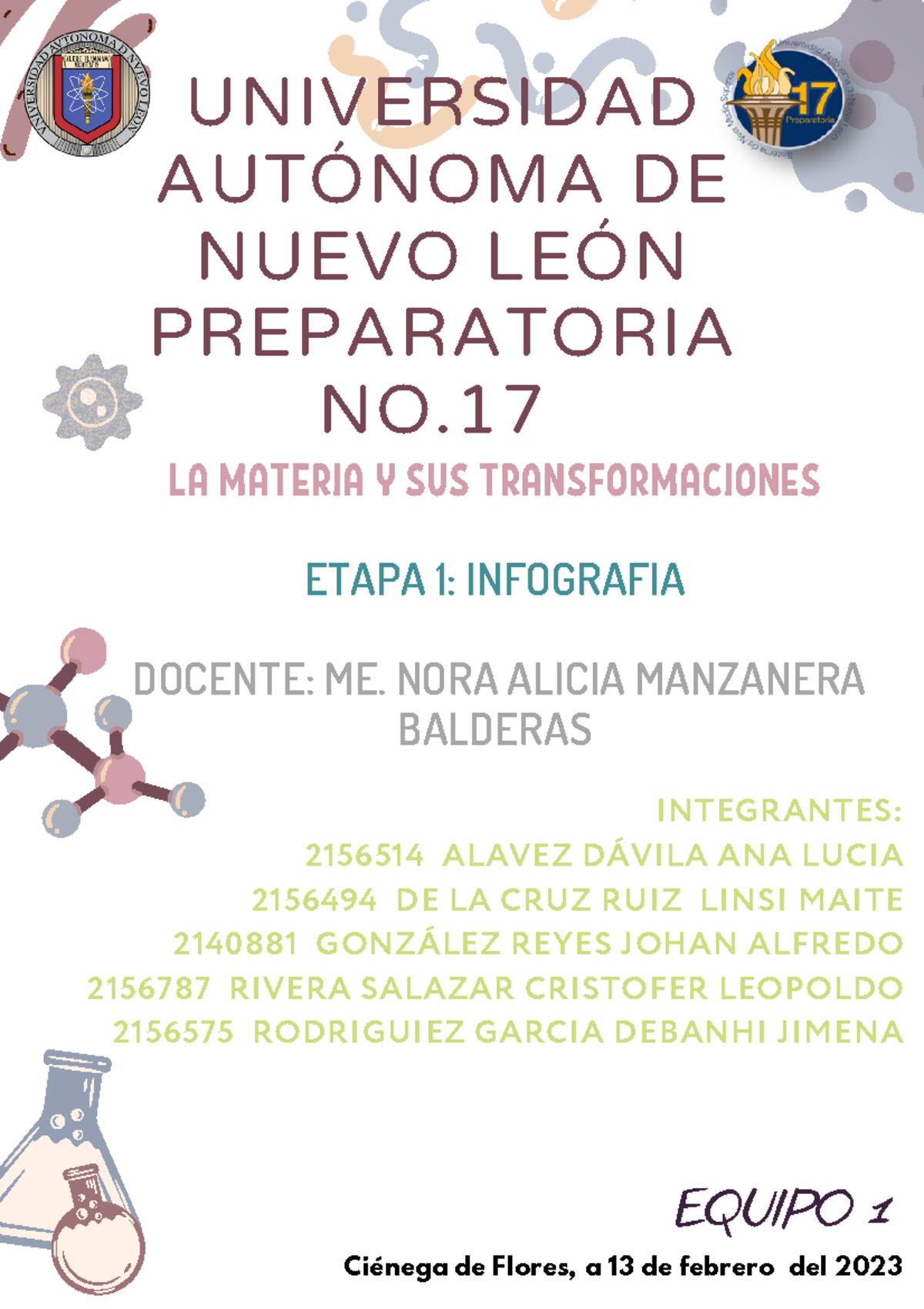 Equipo 1 EV1 LMy T - OBTUVIMOS 100 - LA MATERIA Y SUS TRANSFORMACIONES ...