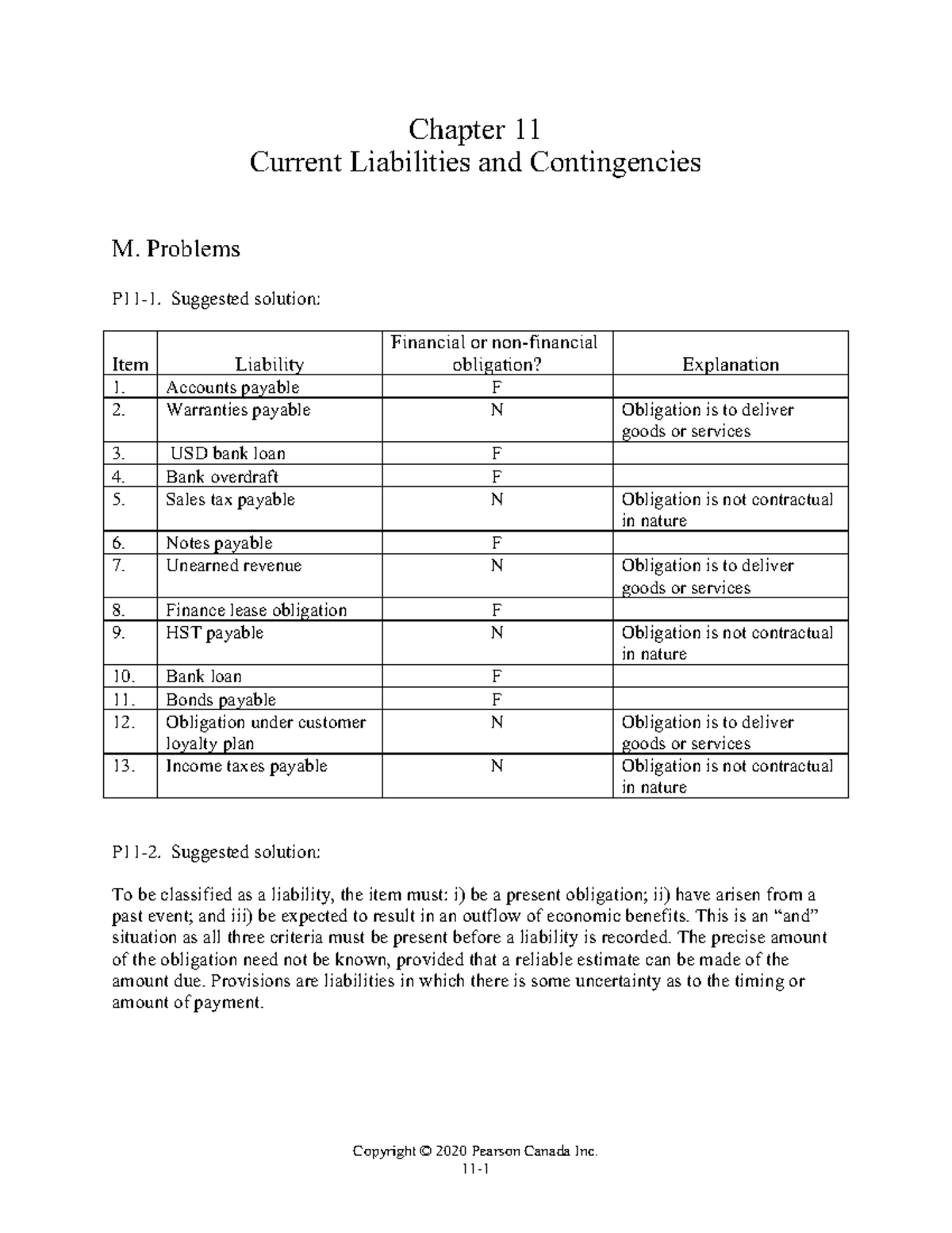 Intermediate Accounting 2: Solutions for Chapter 11 - Current ...