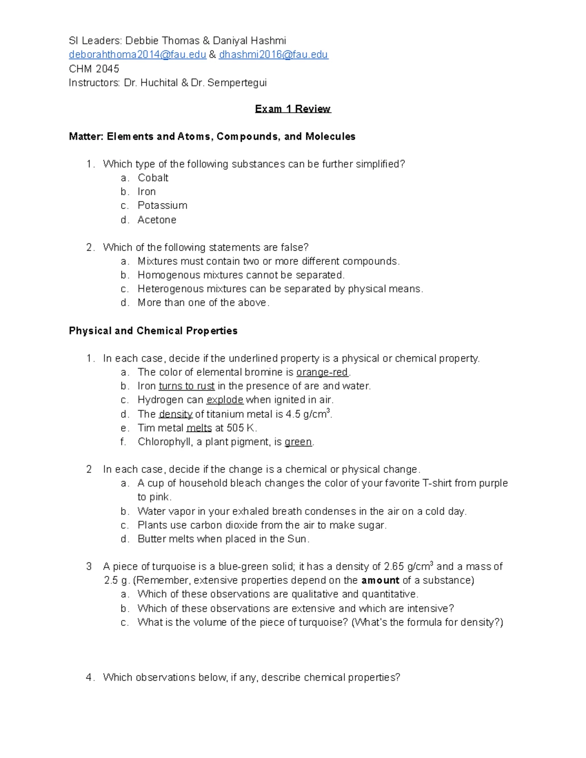 Lewis Structures & VSEPR Practice for CHEM101 Final Exam - Studocu