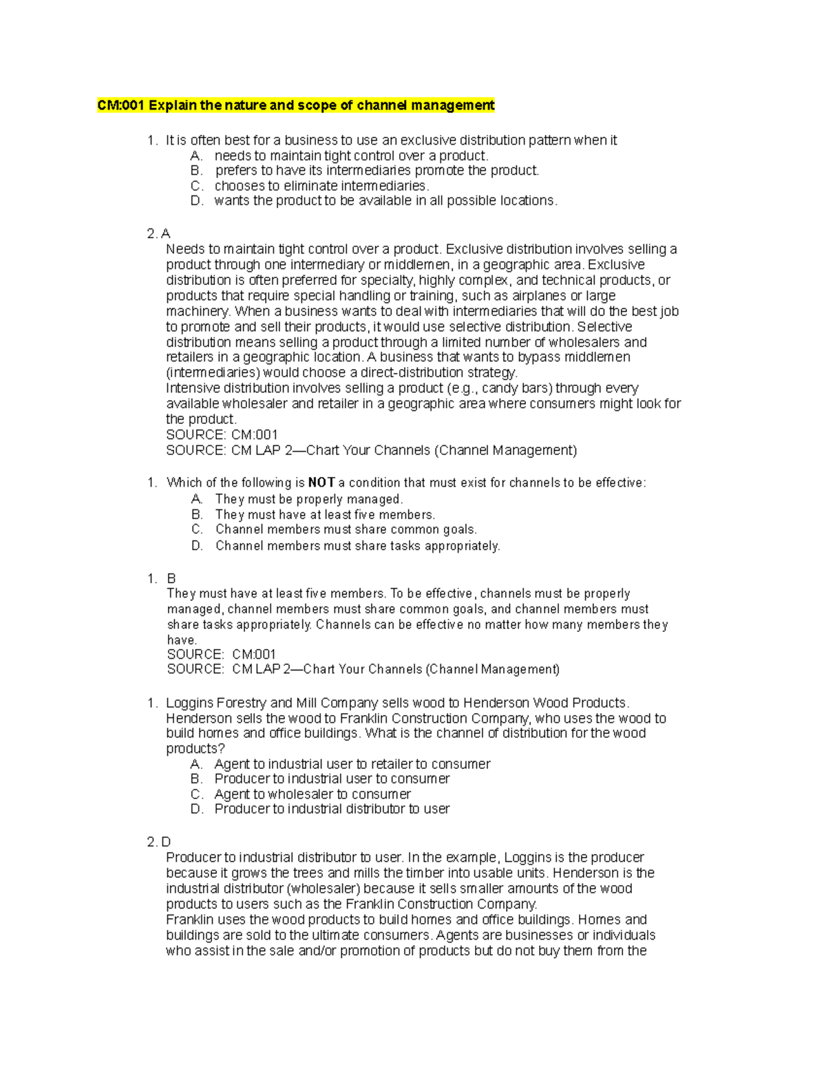 CM:005 Legal and Ethical Considerations in Channel Management and ...