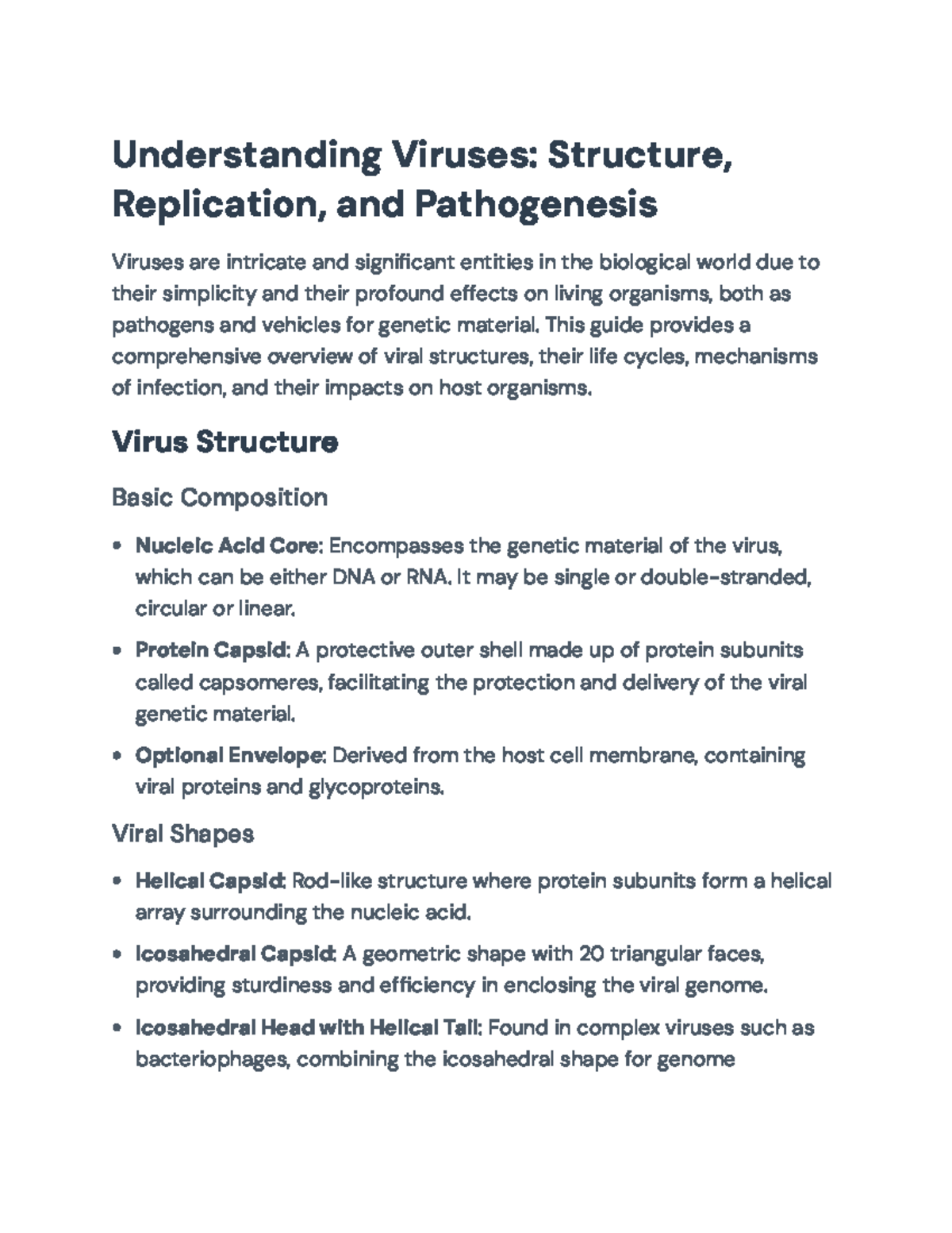 Understanding Viruses: Structure, Replication, and Pathogenesis Guide ...