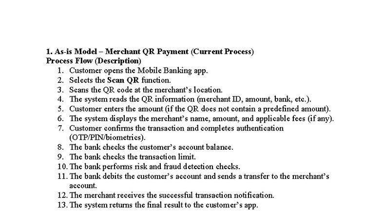 Model Merchant QR Payment Process Flow Analysis & Improvements (2025 ...