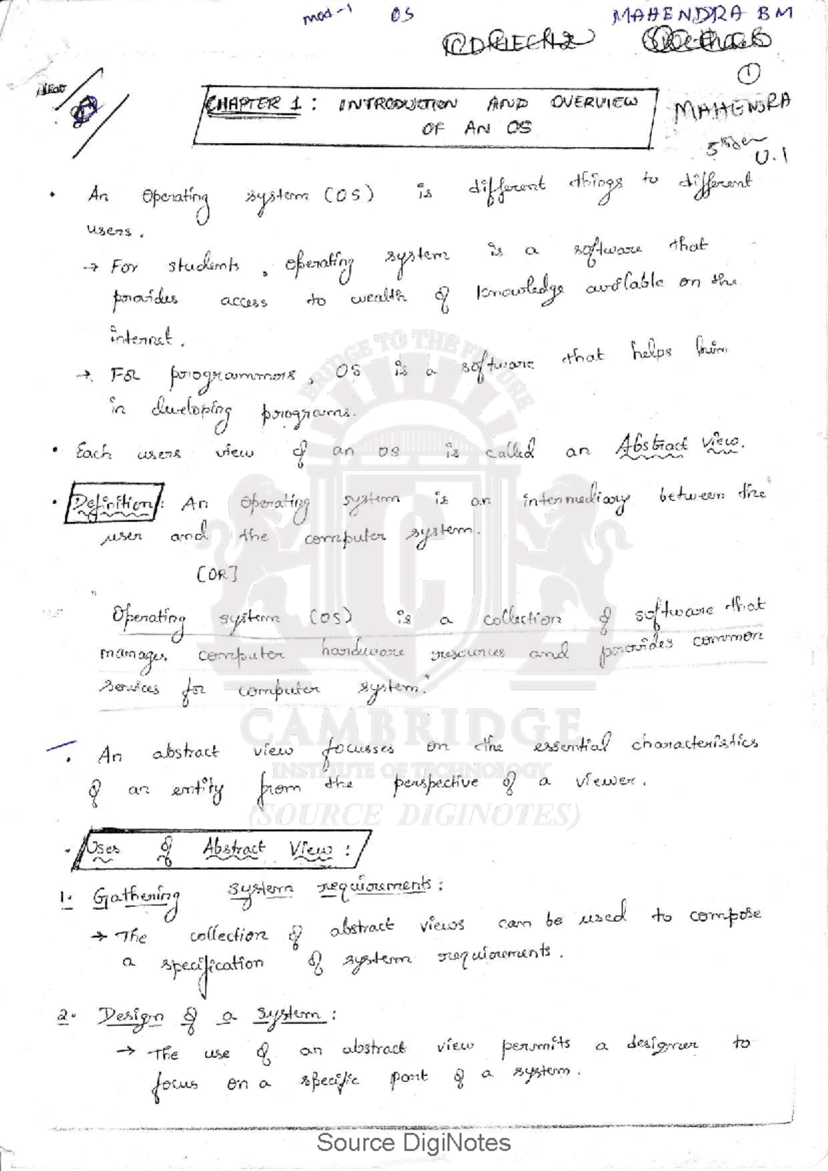 Final Exam Study Notes for Course OS mod1 - ry6u - Studocu