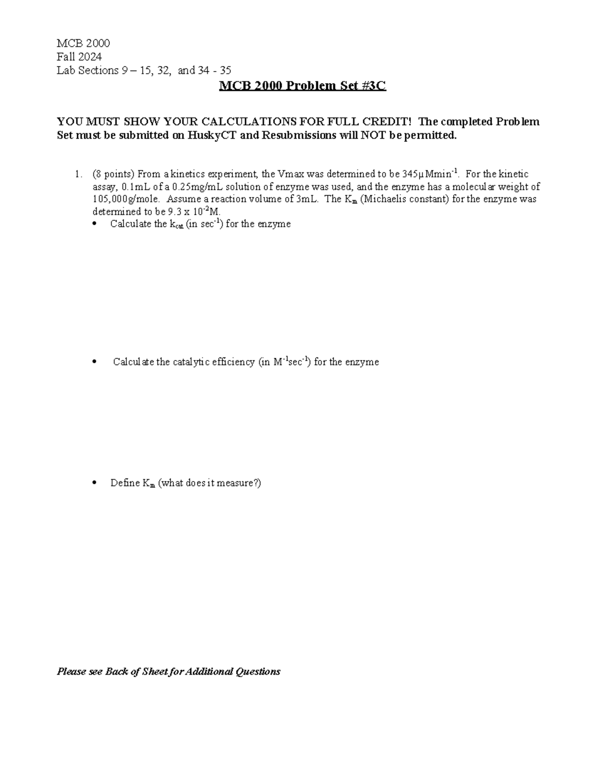Problem Set 3C.Fall 2024 - Fall 2024 Lab Sections 9 – 15, 32, and 34 ...