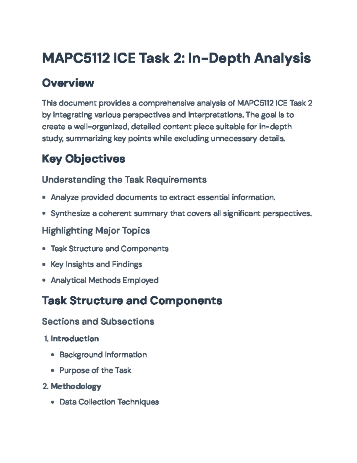 MAPC5112 ICE Task 2: Comprehensive Analysis and Key Insights - MAPC5112 ...