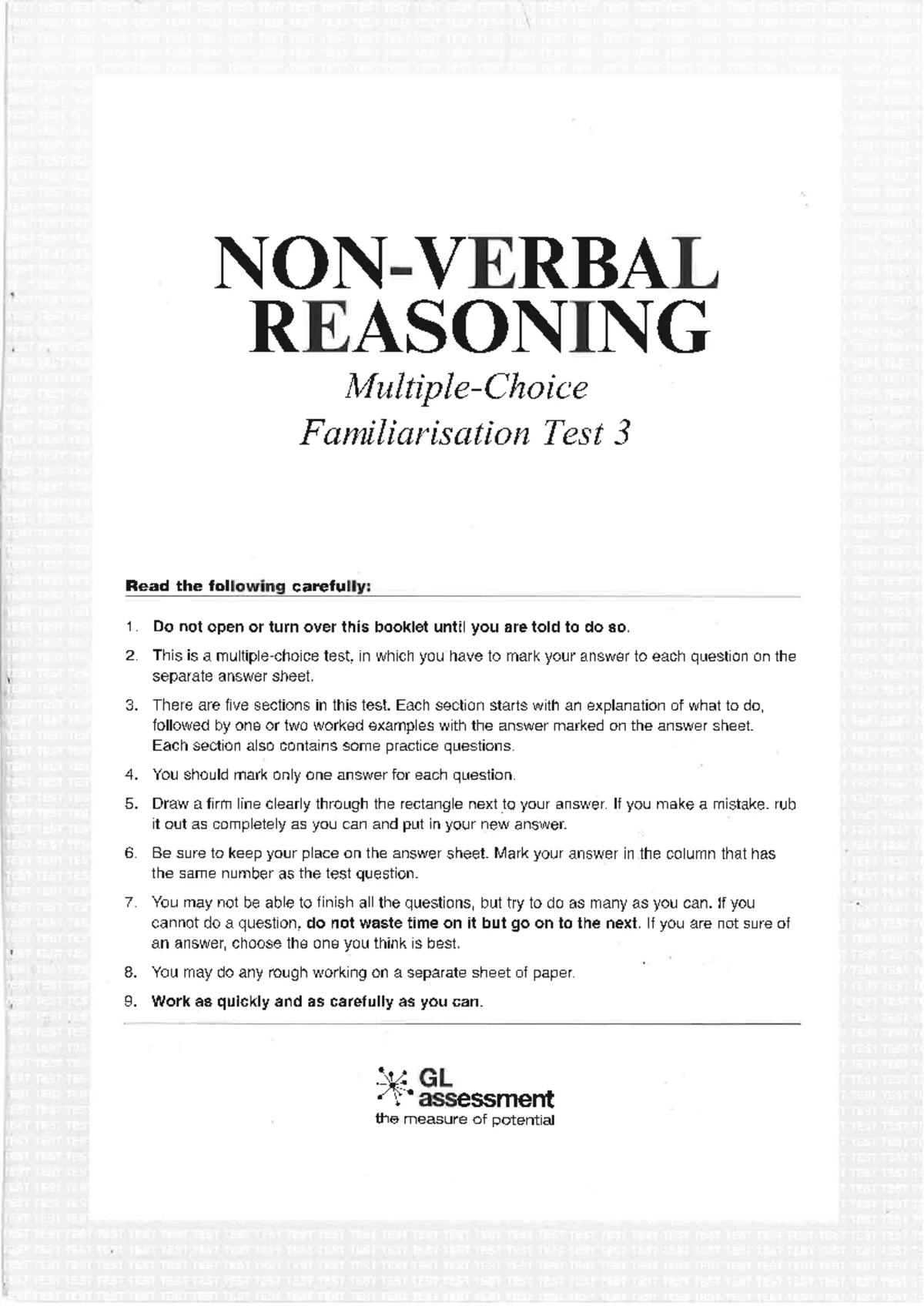 NVR 6 Familiarisation Test 6: Practice Questions and Instructions - Studocu