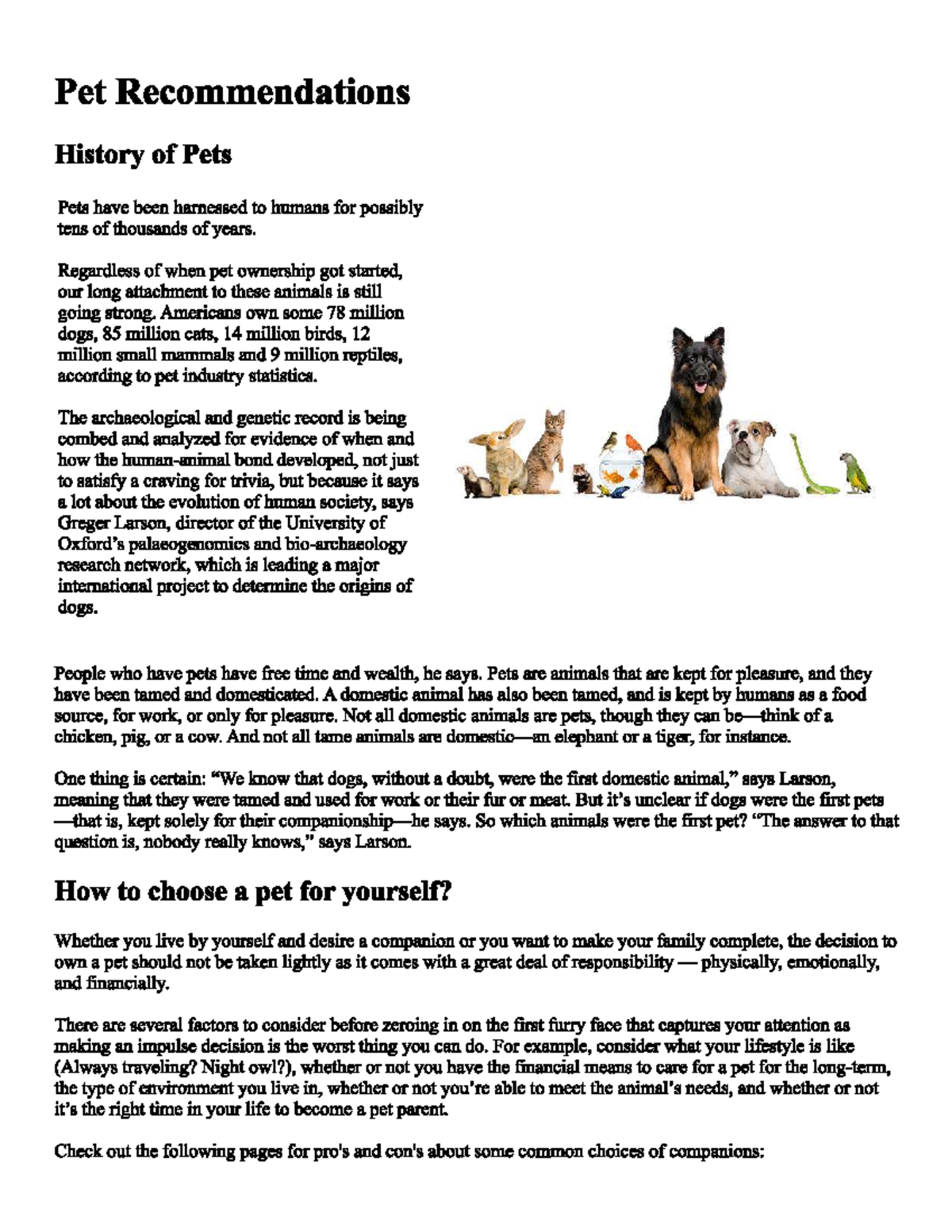 Pet Rec Assignment 3Final - 01:198:170 - Studocu