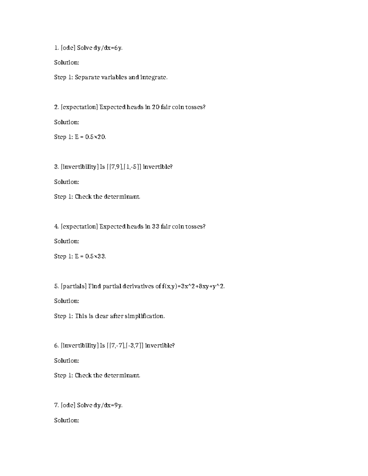 Math 3090: Expectation Solutions and Variable Separation Techniques ...